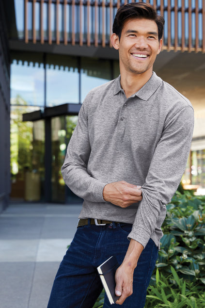 Port Authority EZCotton Long Sleeve Polo