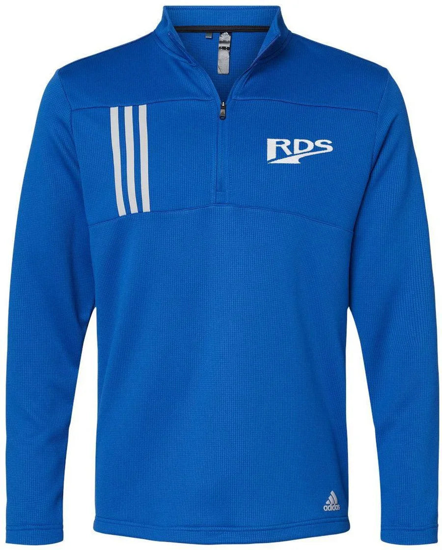 Adidas 3-Stripes Double-Knit Quarter-Zip Pullover