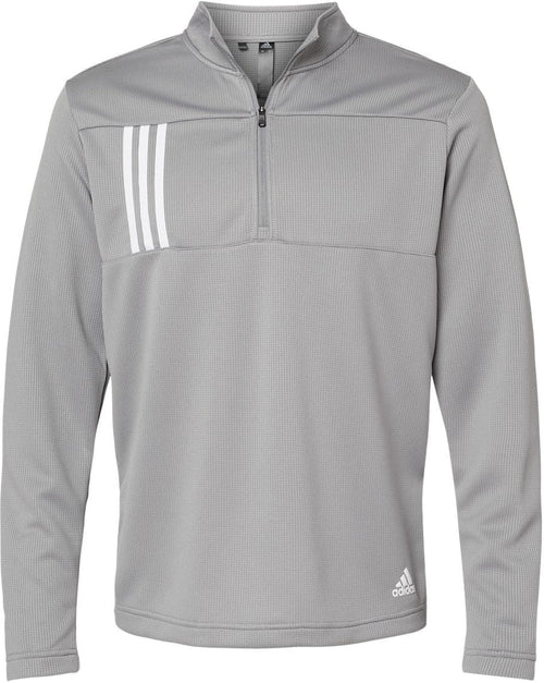 Adidas 3-Stripes Double-Knit Quarter-Zip Pullover