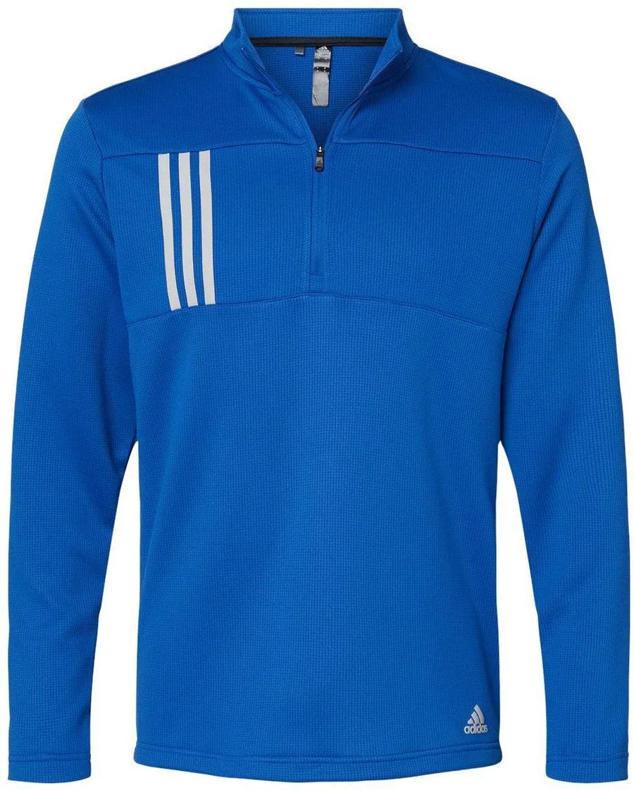 Adidas 3-Stripes Double-Knit Quarter-Zip Pullover