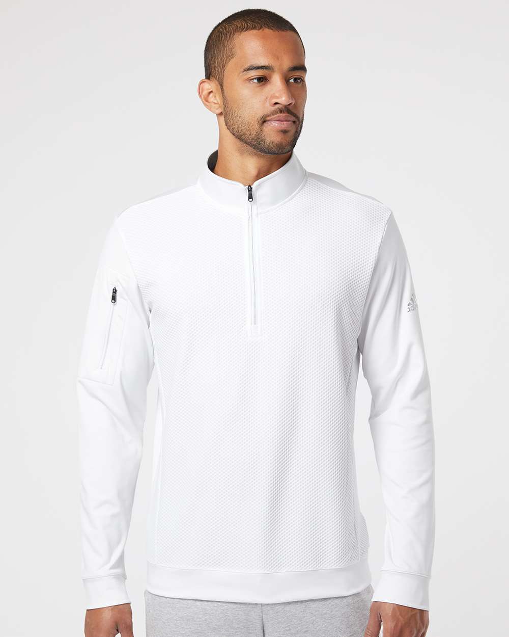 Adidas Textured Quarter-Zip Pullover