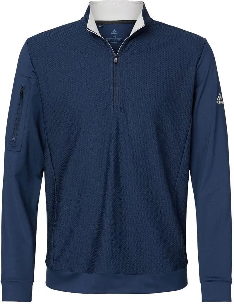Adidas Textured Quarter-Zip Pullover