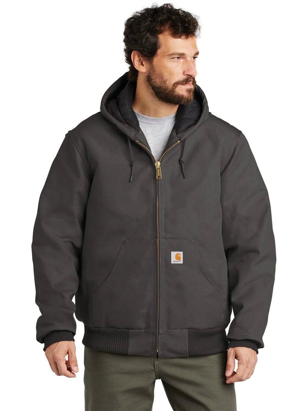 Carhartt Tall Quilted-Flannel-Lined Duck Active Jacket