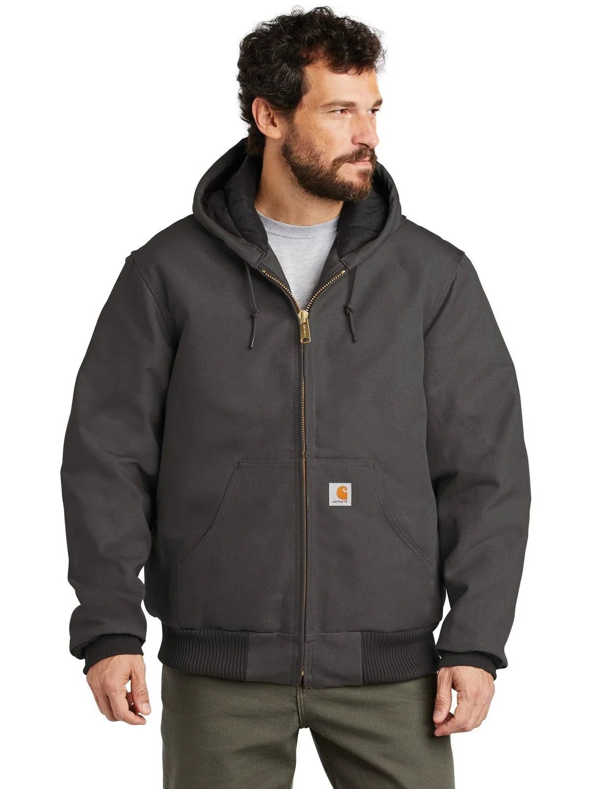 Carhartt Tall Quilted-Flannel-Lined Duck Active Jacket