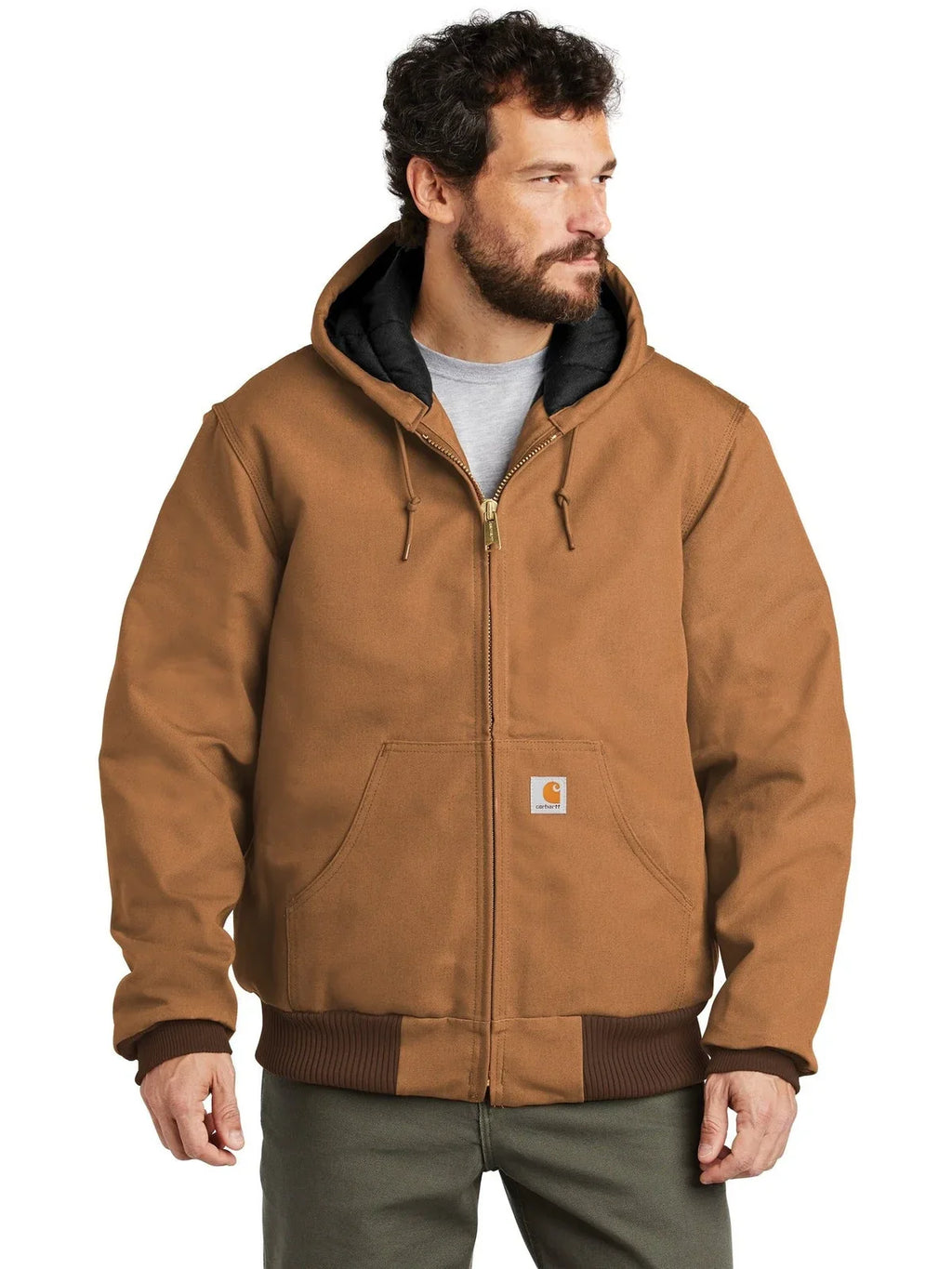 Carhartt Tall Quilted-Flannel-Lined Duck Active Jacket