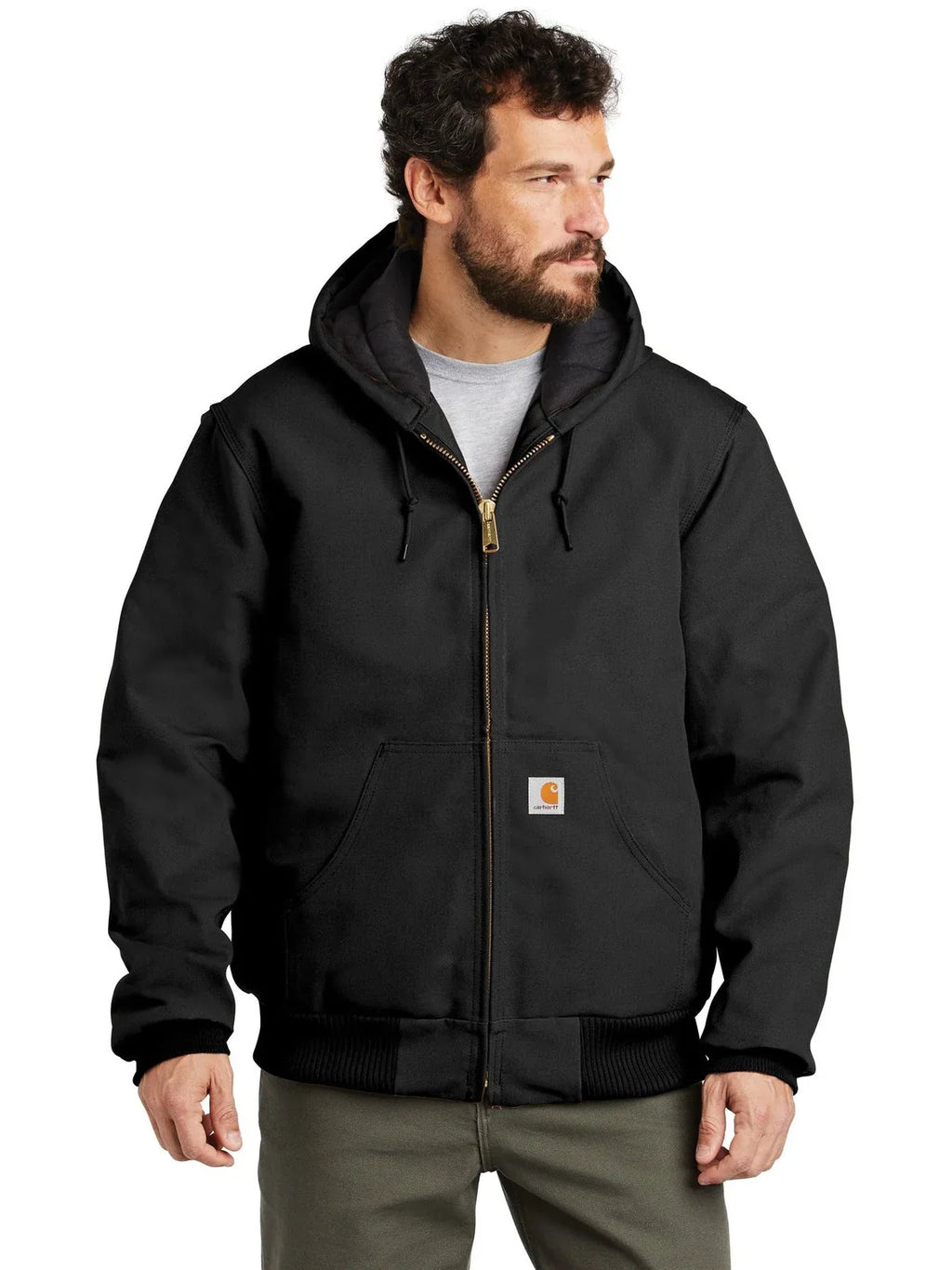 Carhartt Tall Quilted-Flannel-Lined Duck Active Jacket
