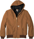 Carhartt Tall Quilted-Flannel-Lined Duck Active Jacket