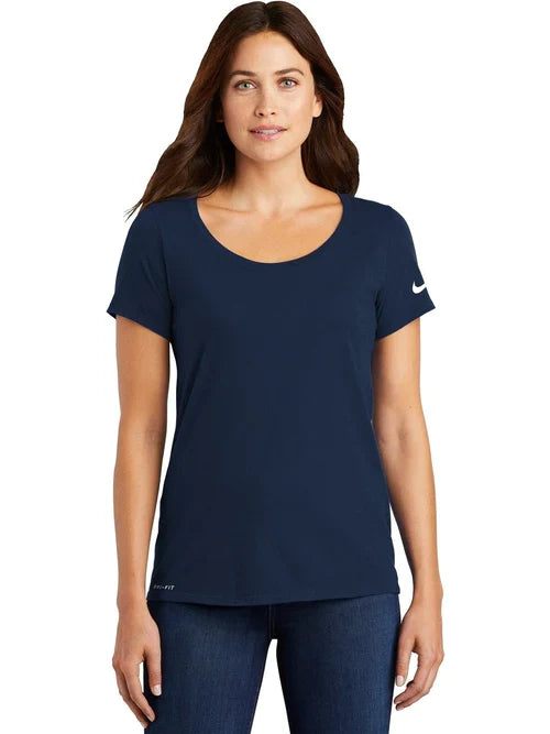 Nike Ladies Dri-FIT Cotton/Poly Scoop Neck Tee