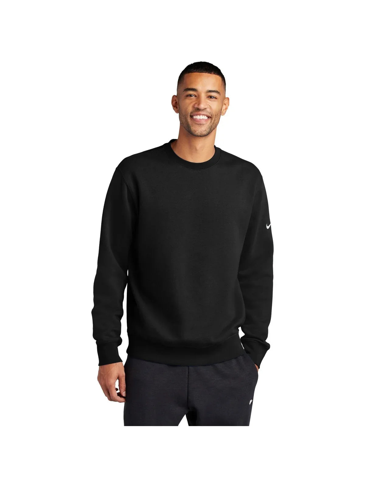 Nike Club Fleece Sleeve Swoosh Crew