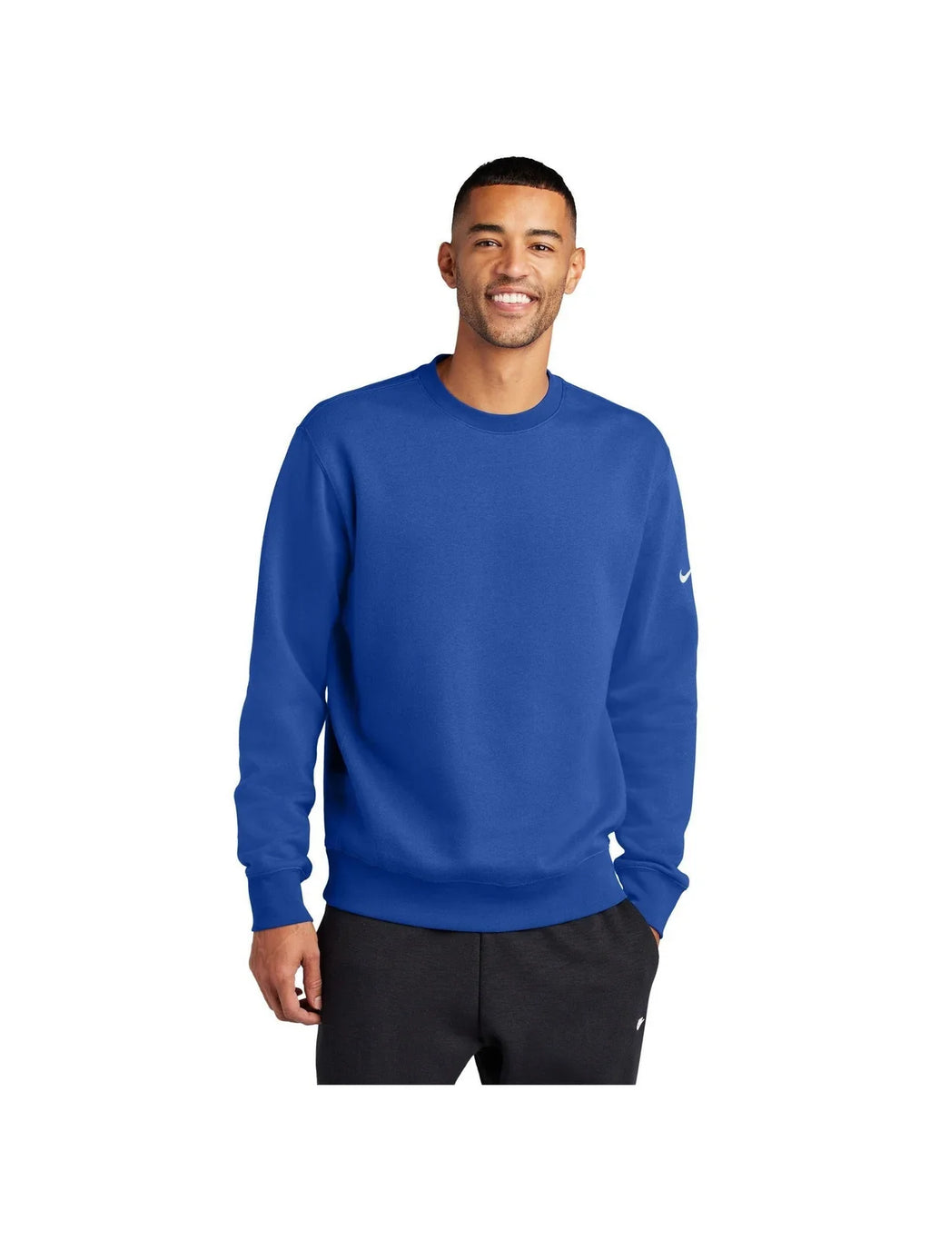 Nike Club Fleece Sleeve Swoosh Crew