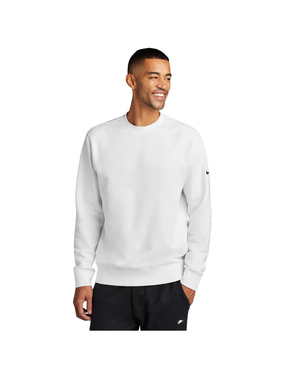 Nike Club Fleece Sleeve Swoosh Crew